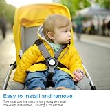 URAQT Car Seat Belt Pads 2 Pack Dark Grey Universal Harness Covers view 5