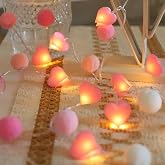 ChiRee 9.85Ft Valentines Day String Lights with 20 Pink Heart LEDs Lights | 8 Flash Modes with Auto Timer