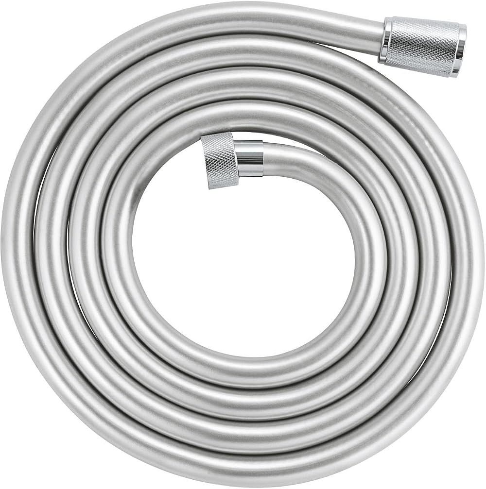 GROHE VitalioFlex Shower Hose 2m Silver TwistStop Chrome