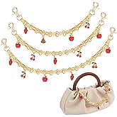 Framendino, 3 Pack Gold Bag Chain Straps Metal Fruit Decorative Purse Chain for Shoulder Bags Cross Body Handle Bag