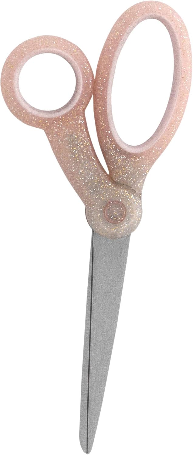 Yoobi Scissors Adult Size Pink Glitter Design Great