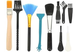 Alipis 10pcs Soft Bristle Dust Cleaning Brush Set with Portable Handle for Keyboard, Laptop, and Electronic