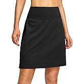 G Gradual 19" Skorts for Woman Knee Length Golf Skirt Long Athletic Tennis Skorts for Women Dressy Casual with Shorts Pockets