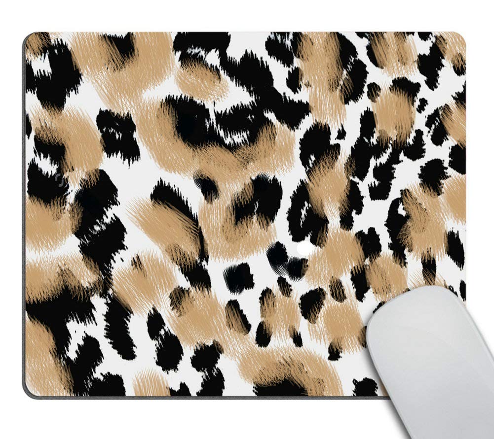 Wasach Animal Gaming Mouse Pad Custom, Leopard Print Mousepad Antique Decorate Mouse Pads 9.5 X 7.9 Inch (240mmX200mmX3mm)