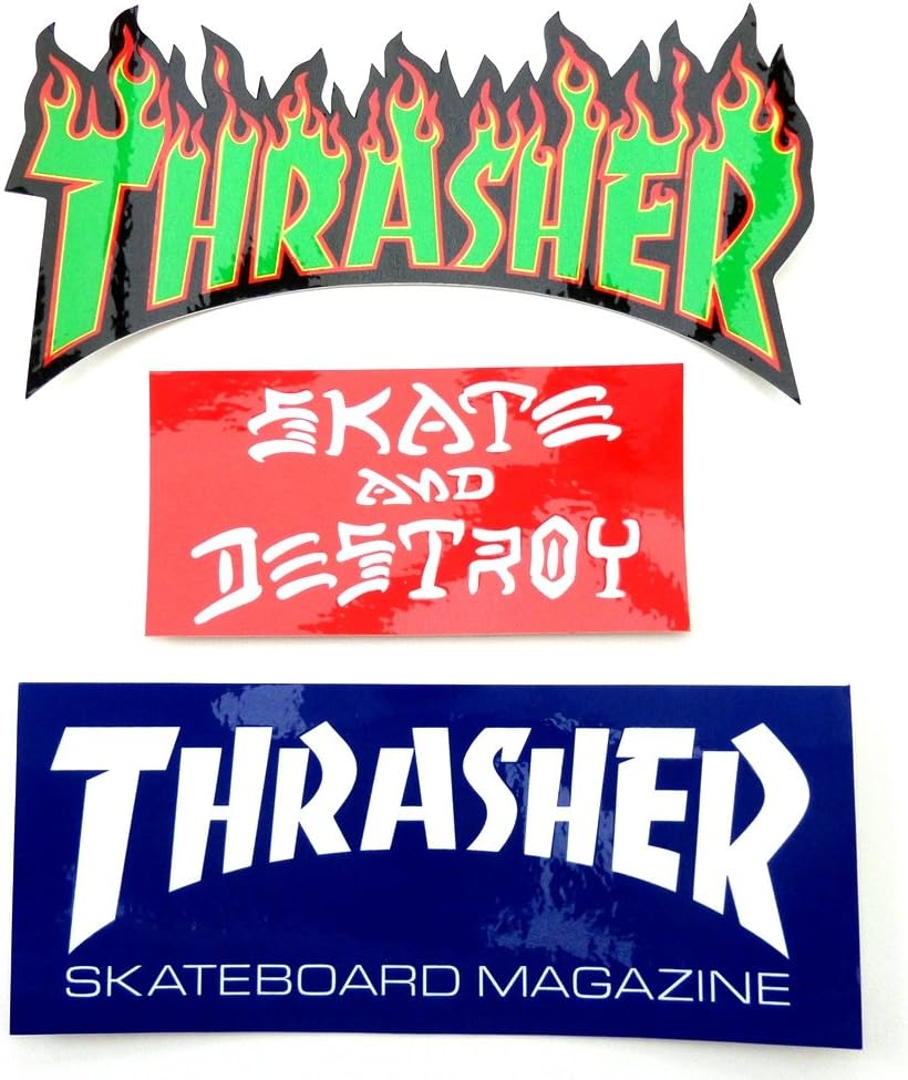 Amazon.fr Thrasher Magazine Skateboard Sticker Pack 3 stickers pour