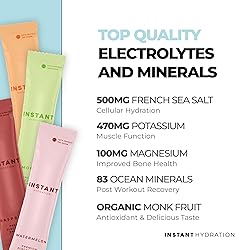 Instant Hydration Electrolytes Powder Packets
