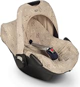 Dooky Hoody Cover for Baby Car Seat Universal Fit Beige Romantic Leaves view 2