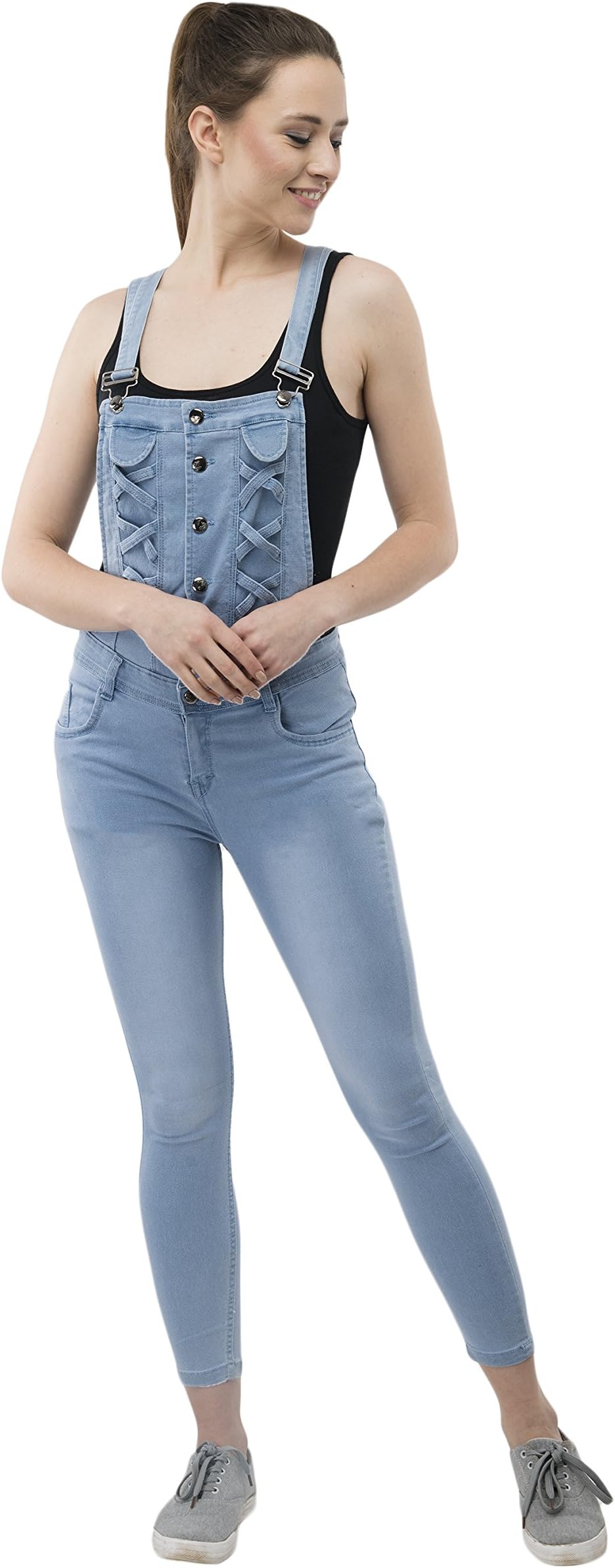 AAKRITHI Women's Denim Slim Fit Dungaree