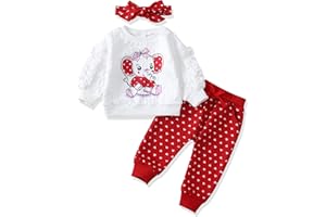 Renotemy Newborn Infant Baby Girl Clothes Outfits Fall Winter Long Sleeve Sweatshirts Pants Cute Baby Girl Outfits Set