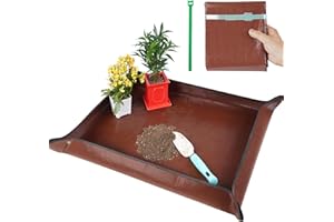 Onlysuki 39.5" X 31.5" Large Repotting Mat for Indoor Plants Transplanting and Dirt Control - Portable Potting Tray for Plant Lovers Gardening Gifts for Women Men
