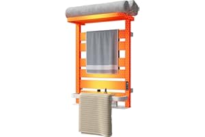 LALAHOO Towel Warmer Rack,20" Aluminum Heated Towel Warmer Rack with 8H Timer,IP24 Waterproof Towel Warmers for Bathroom with Shelf and Storage,LED Display & 2 Heating Modes