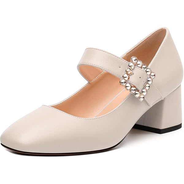 Amazon.com | MISEZOXI Womens Mary Jane Pumps, Low Block Heel