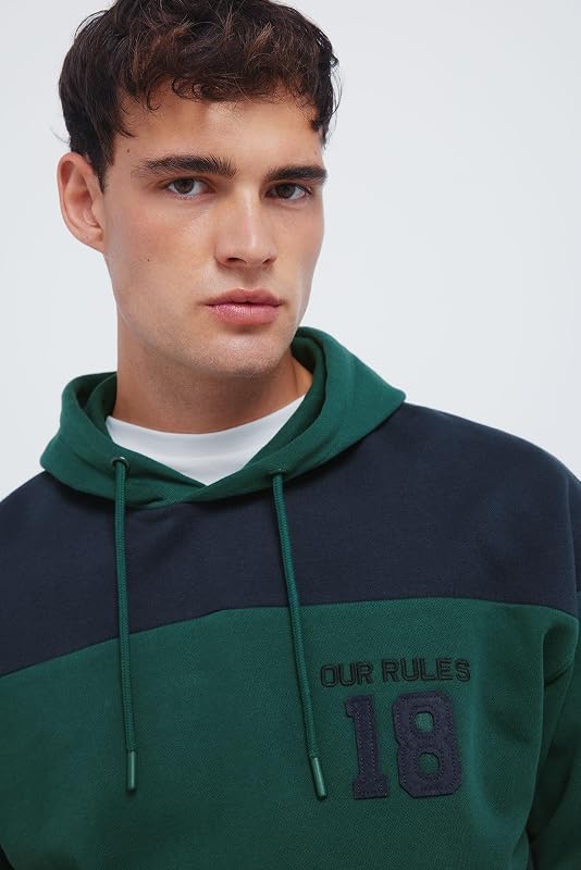 Block Colour Sweatshirt, Grün, S für Herren