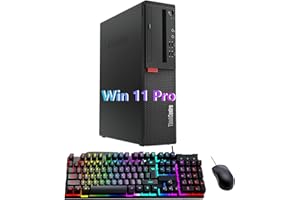 Lenovo ThinkCentre M710 SFF PC Desktop, Win 11 Pro, Intel 6100 3.7GHz, 8GB DDR4 RAM, 256GB SSD, Keyboard & Mouse, WiFi (Renew