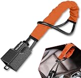 Tevlaphee Upgraded Steering Wheel Lock High Visibility 3 Keys Orange