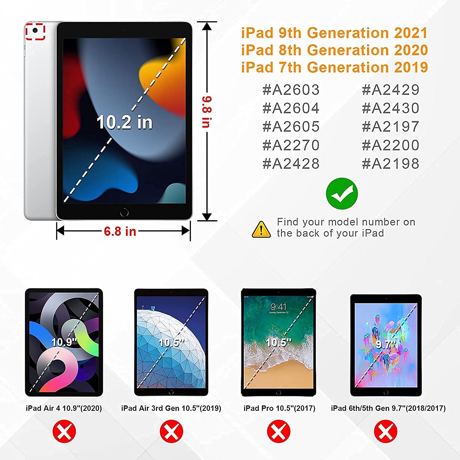 BMOUO Kids Case for iPad 9th/8th/7th Generation (iPad 10.2 Inch, 2021/2020/2019) with Built-in Screen Protector, Durable Shockproof Handle Stand iPad 9th 8th 7th Generation Case for Kids, Blue