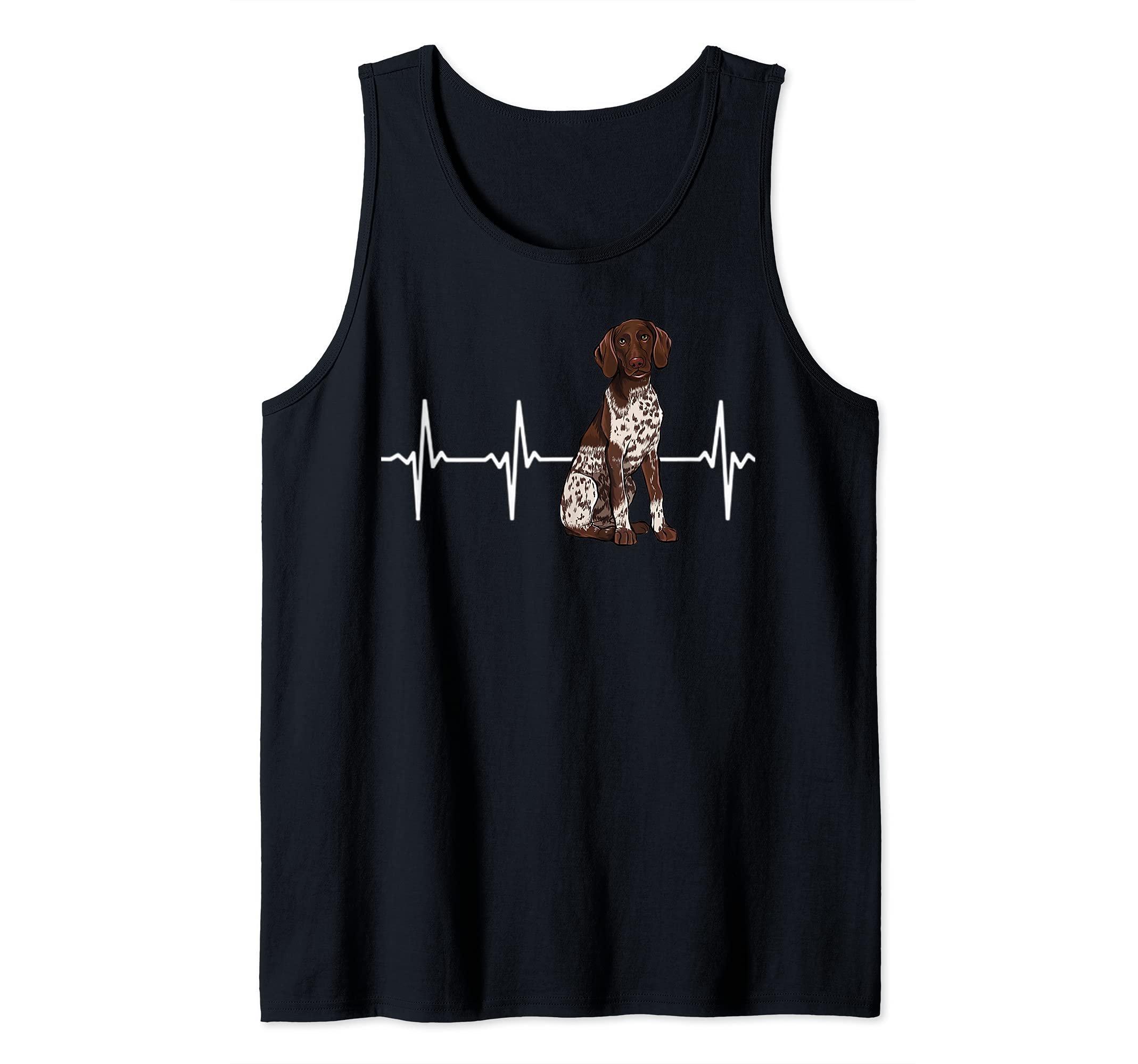 German Shorthaired Pointer Heartbeat Dog Lover Tank Top
