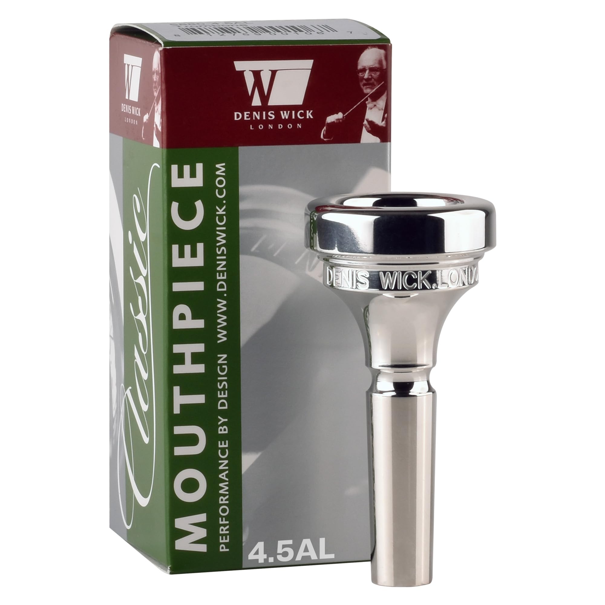 Denis Wick 5880-4.5AL Classic Trombone Mouthpiece, Large Shank, Silver Plated