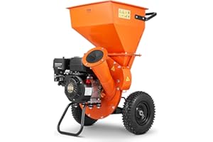 VEVOR Wood Chipper Shredder Mulcher, 7HP Heavy Duty Gas Powered Engine, 2” Max Diameter 212cc 4.1 kW, 4-Stroke 3-in-1 Woodchi