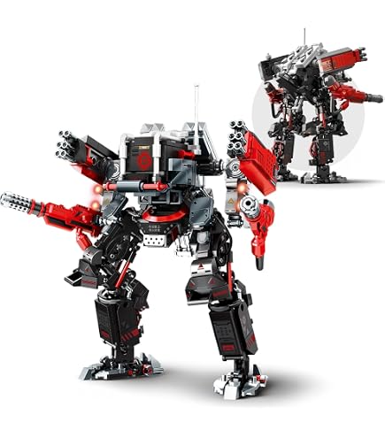 Amazon.com: JCPUCT Black Tech Mecha Robot Building Blocks Birthday