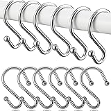 BellRhein Shower Curtain Hooks, Metal Shower Hooks