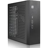 Mini ITX HTPC Case SFF Small Form Factor Mini-Tower PC Case 0.6mm SPCC | Computer Chassis Vented Panels Support Mini-ITX Motherboard(170x170mm) with USB-C Audio for Desktop PC Wall-Mounted