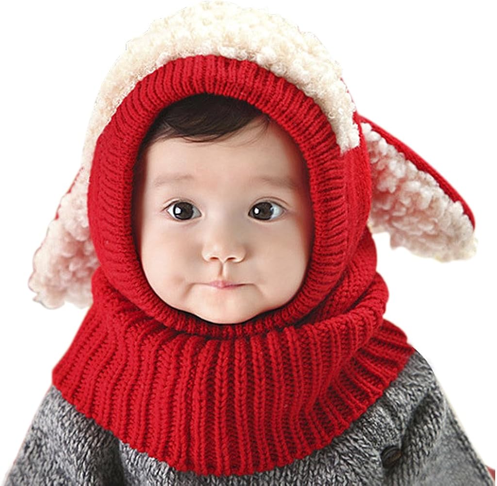 Cagoule Enfant Bebe Bonnet Cache Oreilles Chapeau Laine Tricote Enfant Bonnet Cache Cou Ensemble Bonnet Echarpe Cagoule Hiver Garcon Fille Bonnet Mignon En Motif De Cartoon Pour Enfant De 6 36mois Accessoires Bonnets