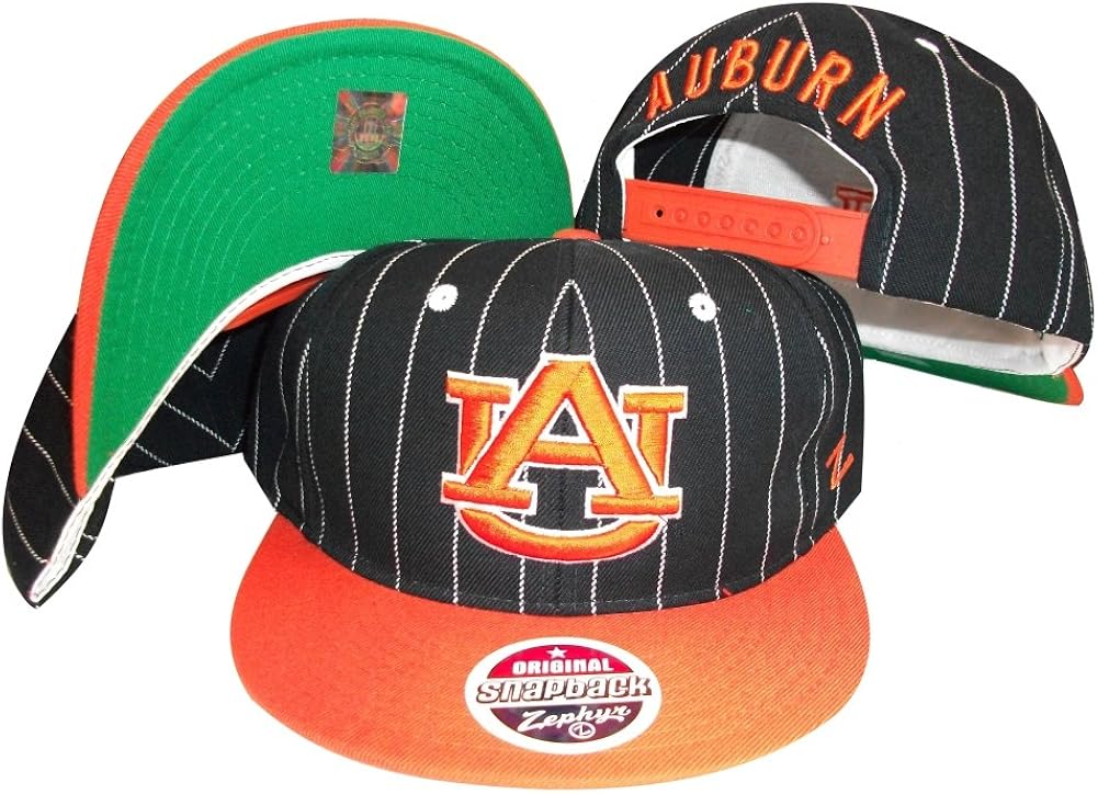 Auburn Tigers Super Pinstripe Adjustable Snapback Hat/Cap Sports Fan Baseball
