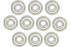 KABOBEARING 10 Pcs 626ZZ Double Metal Seal Bearings 6x19x6mm,Z3V3 High Speed Sealed Miniature Bearings.