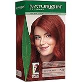 Naturigin Permanent Red Hair Dye - 7.55 Intense Red, Ammonia Free, 100% Gray Coverage, Nourishing Natural Formula, For All Hair Types, Long-Lasting, Vegan & Cruelty-Free, 1 Pack