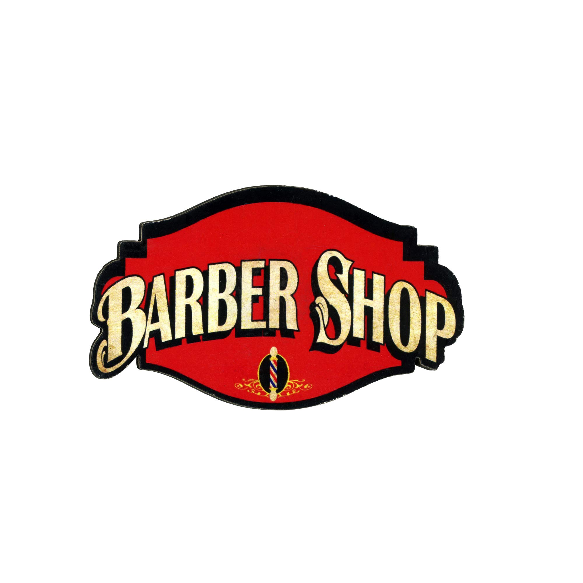 Fridge Magnet Shaped Vintage Style Souvenir Collectible Print On Laser Cut MDF - Gift Idea (Barber Shop)