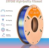 ERYONE PLA Silk 3D Printer Filament 1.75mm Multicolor 250g Red Yellow Blue view 3