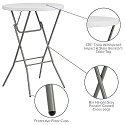 Flash Furniture Elon 32' Round Folding Bar Height