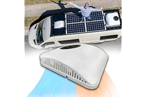 MIELIGO RV Rooftop Air Conditioner w/Heat 12 Volt, Campervan Rooftop AC Unit APU 10000BTU 12V Air Conditioner, Low Profile 12 Volt Air Conditioner for Van, Golf Carts, Excavators, Caravan, Buses