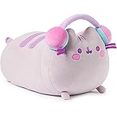 GUND Pusheen Gamer Squisheen Plush, Squishy Toy, Collectible Plush Toy, Gaming Decor, Stuffed Animal for Ages 8 and Up, Gray,