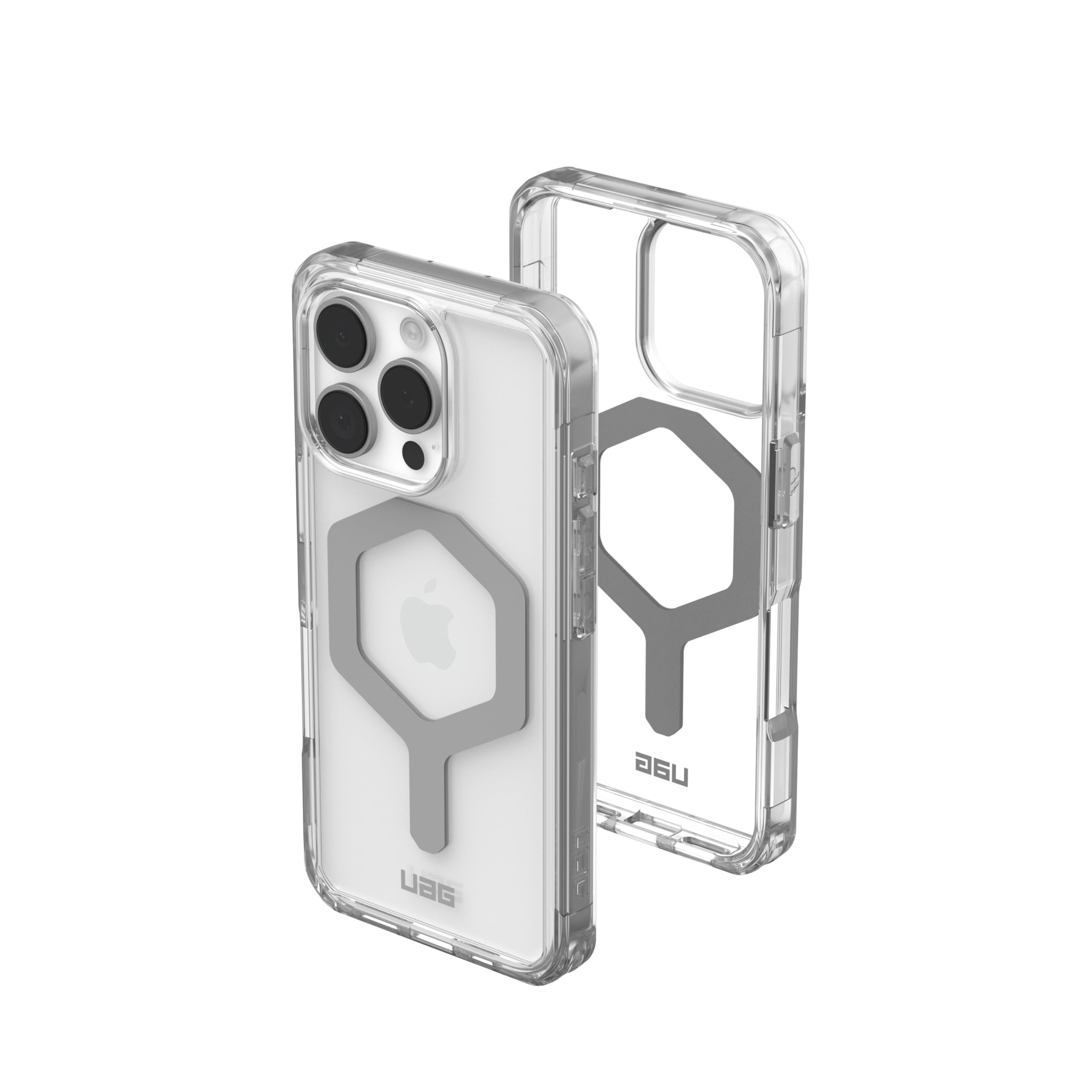 URBAN ARMOR GEAR UAG Designed for iPhone 16 Pro Case 6.3" Plyo - Compatible with MagSafe Charging Rugged Slim Anti-Yellowing Transparent Clear Shockproof Military Grade Protective Cover, Ice/Silver