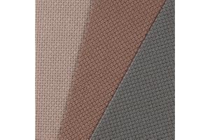 KCS 3 pc of 12" x 18" (30cmx45cm) 14CT Counted Cotton Aida Cloth Cross Stitch Fabric (Coffee + Brown+Dark Grey)