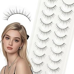 False Eyelashes Natural Short Lashes - 12mm Natural