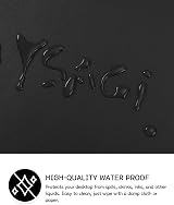 YSAGi Non-Slip Desk Pad 80x40 cm Waterproof PVC Leather Desk Protector Black view 4
