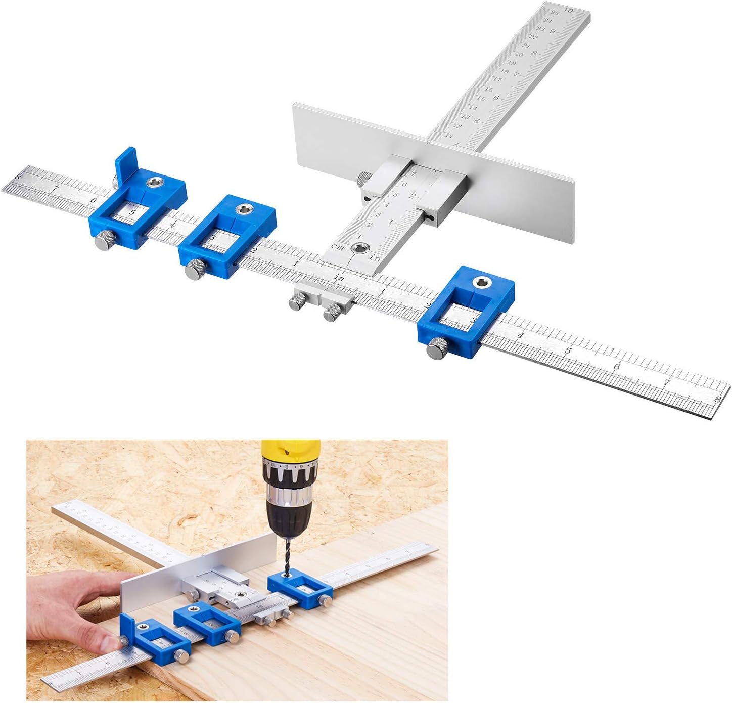 Tourae Abinet Hardware Jig Mounting Template Drill Guide Sleeve