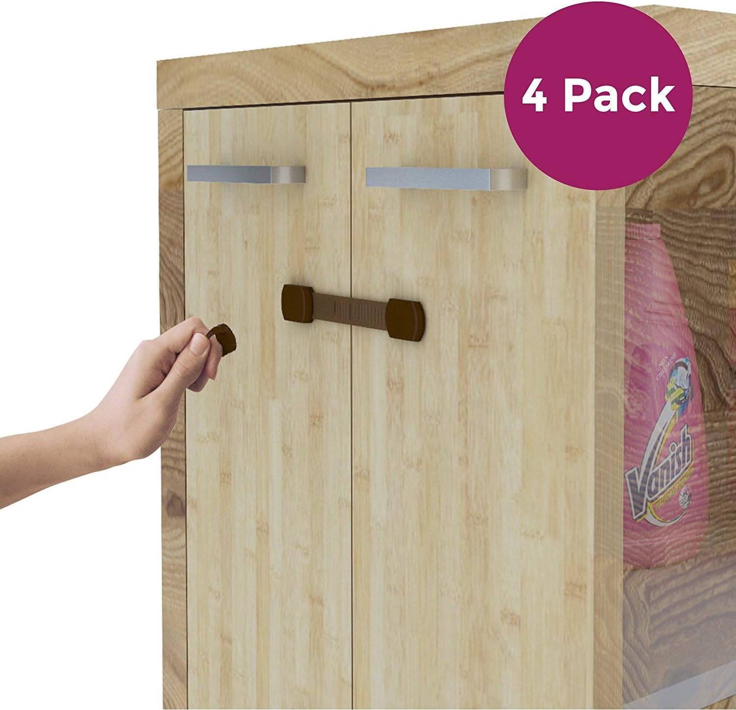 Cabinet Locks Child Safety Magnetic - Protect Toddlers from Medicine Cabinets, Knife Drawers, and Cleaning Closets - Magnetic Locks for Cabinets