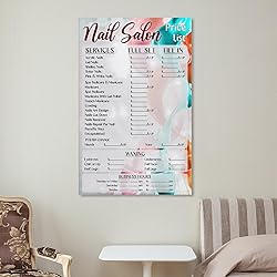 JBBGO Nail Price List Poster for Beauty Salon