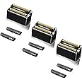 3 pack Replacement Foil and Cutters Compatible with BaBylissPRO Barberology FXFS2 Shaver Metal shaver foil replacement heads,Black