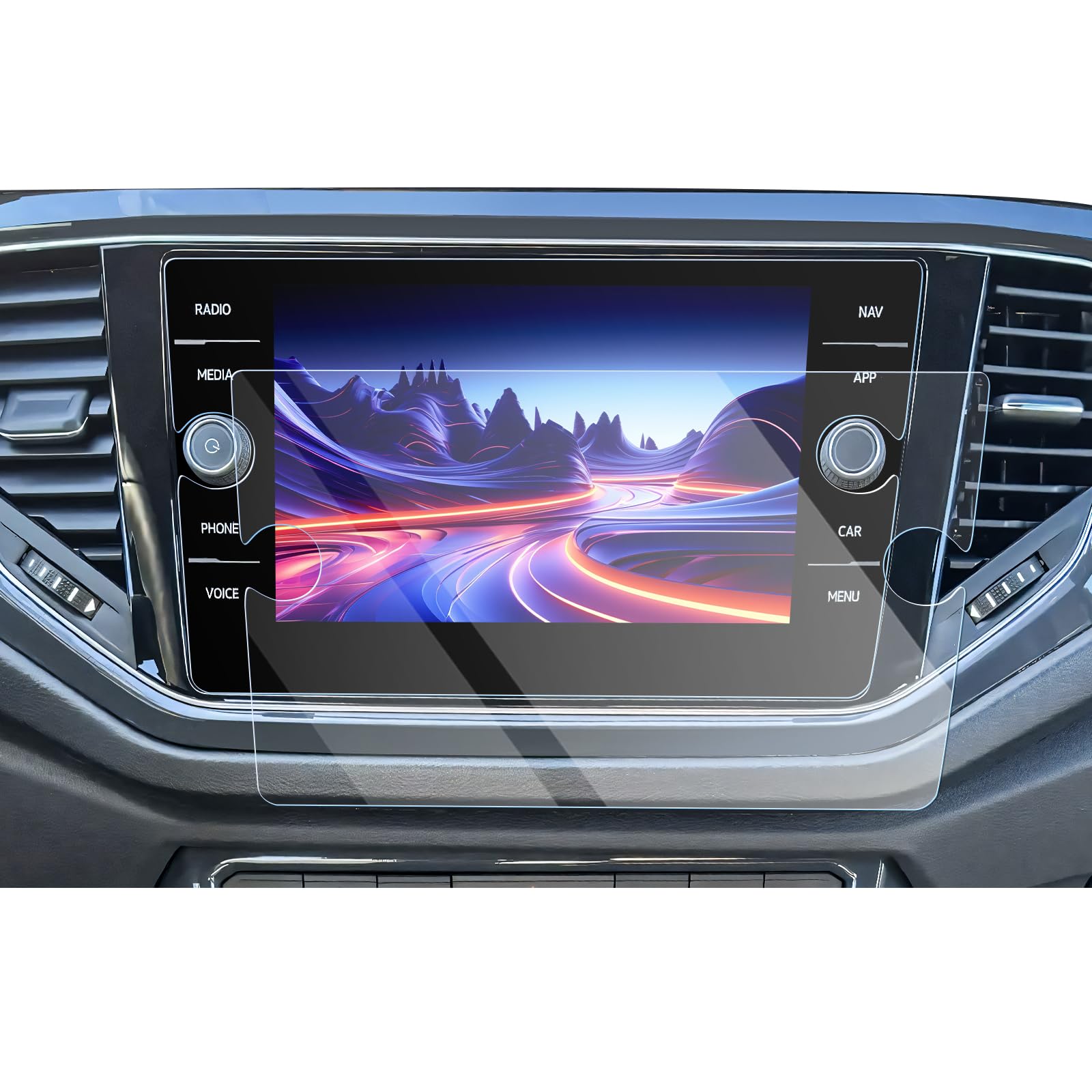 CDEFG Compatible with VW T-ROC T ROC 2017-2023 2024 8 Inch Navigation AR Protective Film Glare Reduction GPS Anti-Reflective Screen Protector Car Navigation Film T-ROC T ROC 2024 Accessories Pack of 2