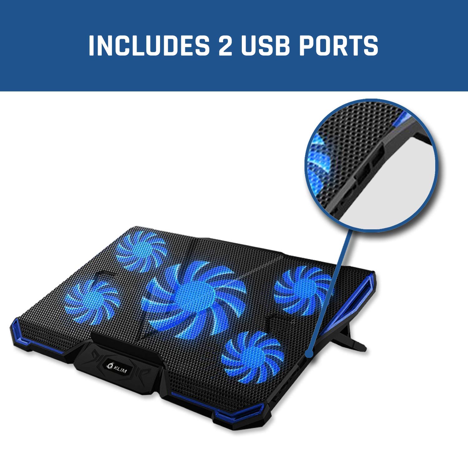 KLIM Cyclone Laptop Cooling Stand Maximal Cooling XL Laptop Stand
