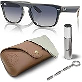 Ray-Ban RB4407 Square Shaped Sunglasses for Men & Women with Official RAYBAN Eyewear Kit