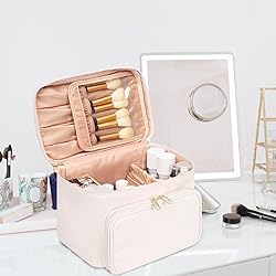 Large Makeup Bag, Portable Travel Makeup Bag for