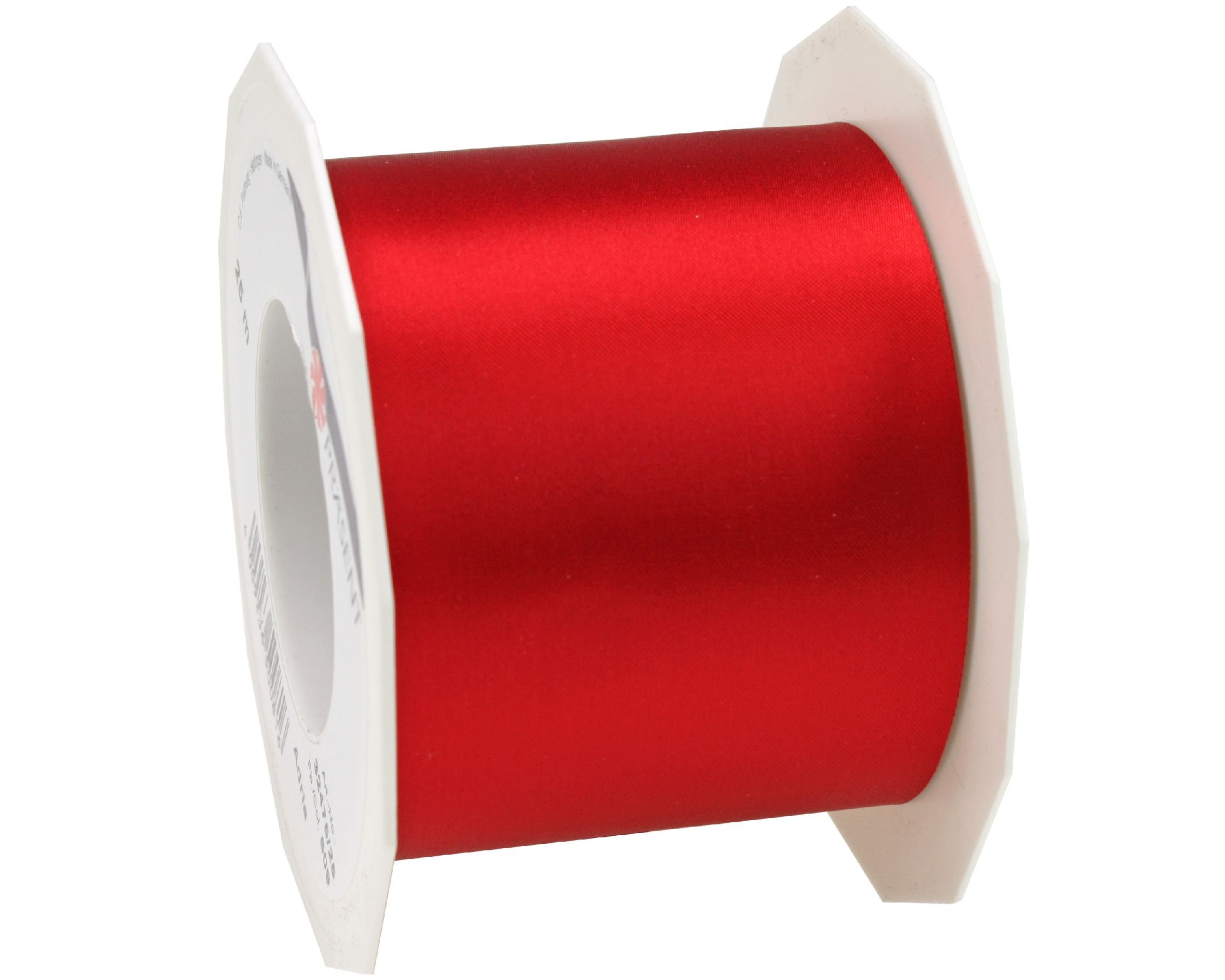 PRÄSENT - Adria Satin Ribbon Red 72 mm width, 25 m length