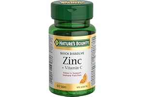 NATURE'S BOUNTY Vitamin C + Zinc, 60 Quick Dissolve Tablets, 45 g