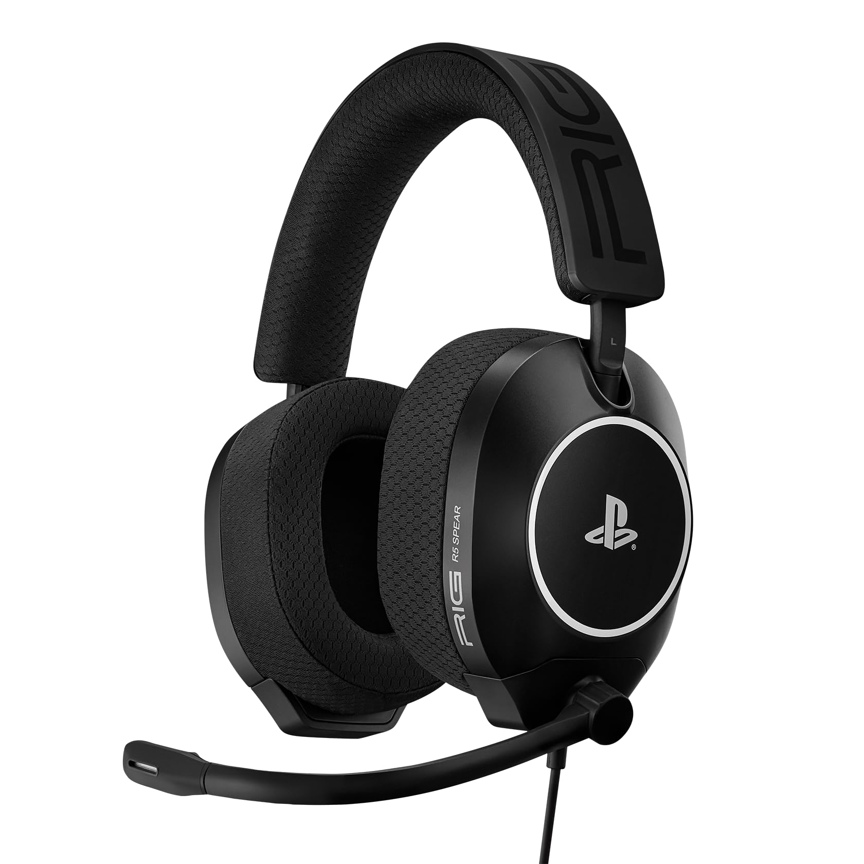 Photo 1 of RIG R5 SPEAR PRO HS Wired Gaming Headset Officially Licensed for PlayStation, PS5, PS4, PC - 40mm Graphene Drivers, Optimized for Tempest 3D Audio, Flip-to-Mute Mic, Memory Foam Cushions, 3.5mm -Black